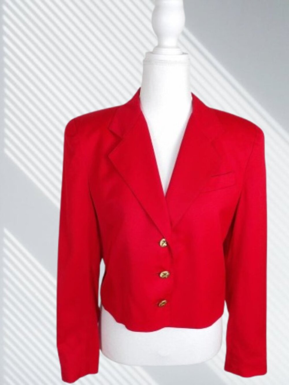 Vintage Classic Red Military Style Jacket / 1990's